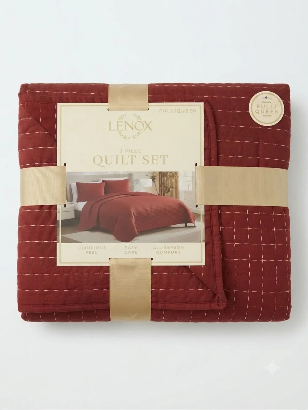 NWT Lenox Quilt & Sham Set (Red)